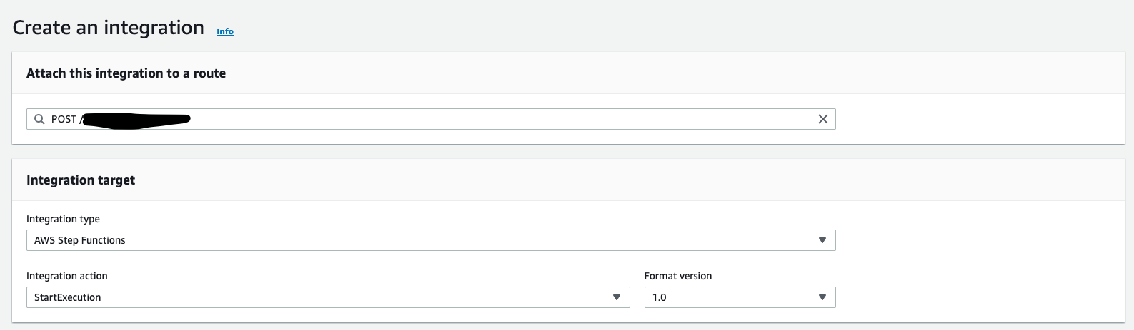 12 - Creating a new step function integration on API Gateway