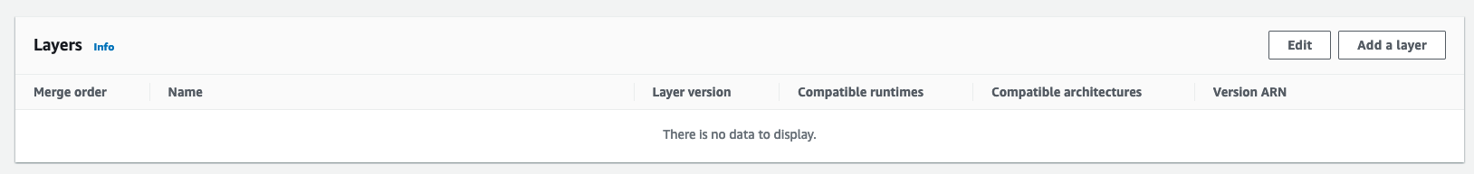 Lambda function layers